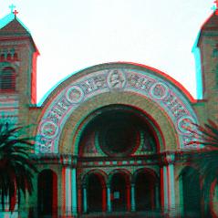 ANALGLYPHE DE CATHEDRALE D ORAN 1982